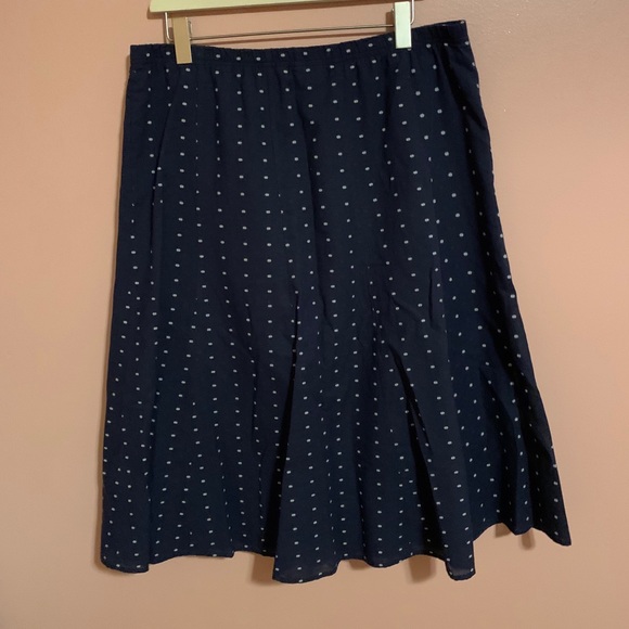 Mid length blue skirt